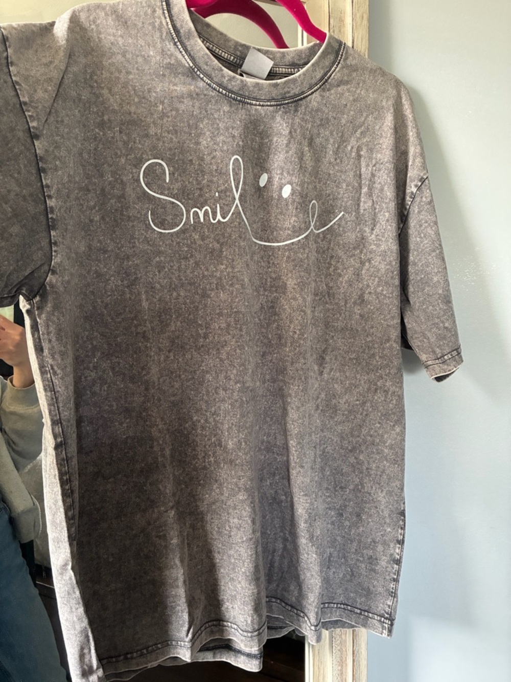 Gray 100% Cotton T Shirt XL Smile Logo